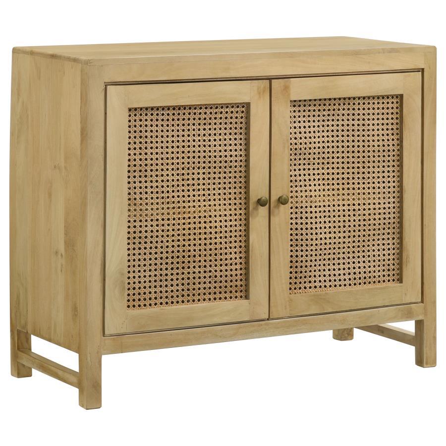 Coaster Fine Furniture Zamora - Wood Accent Cabinet With Woven Cane | Meri Furniture