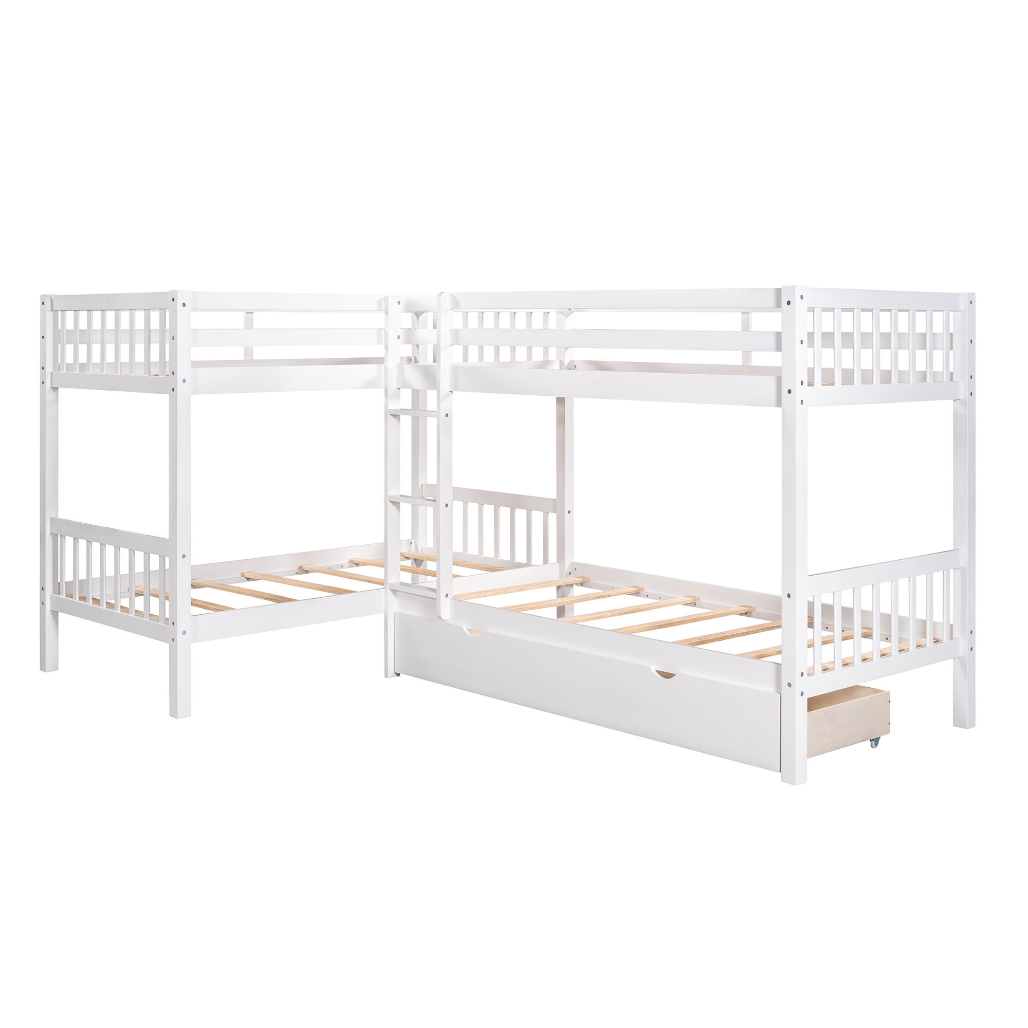 L Shaped Bunk Bed With Drawers