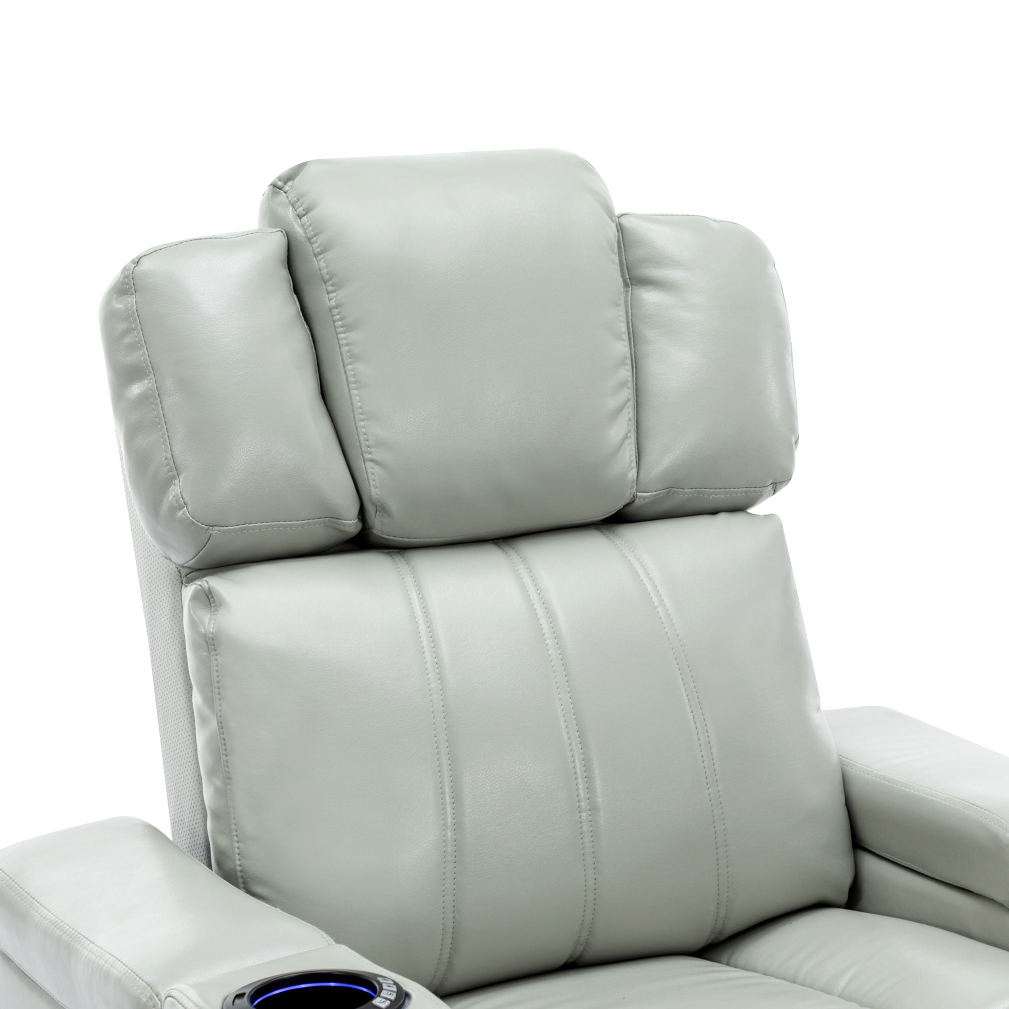 Power Recliner Theater Chair With Cooling Cup Holder, Bluetooth Speaker, LED Lights, USB Ports