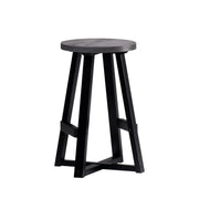 Rustic Distressed Round Dining Stool