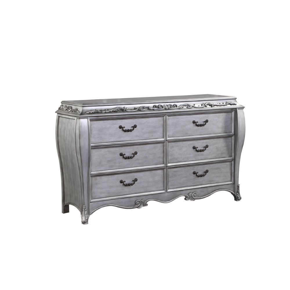 ACME Leonora - Dresser - Vintage Platinum | Meri Furniture