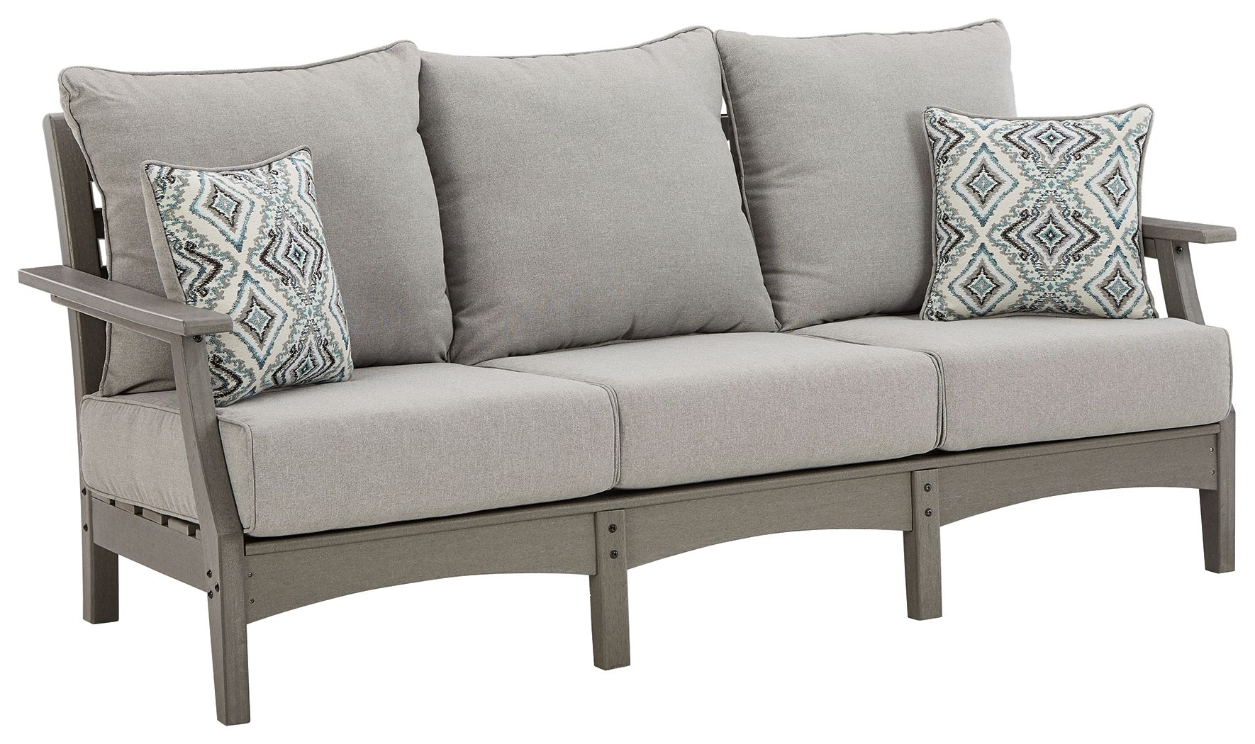 Signature Design by Ashley® Visola - Gray - Sofa With Cushion | Meri Furniture