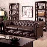 Furniture of America Stanford - Sofa - Brown | Meri Furniture