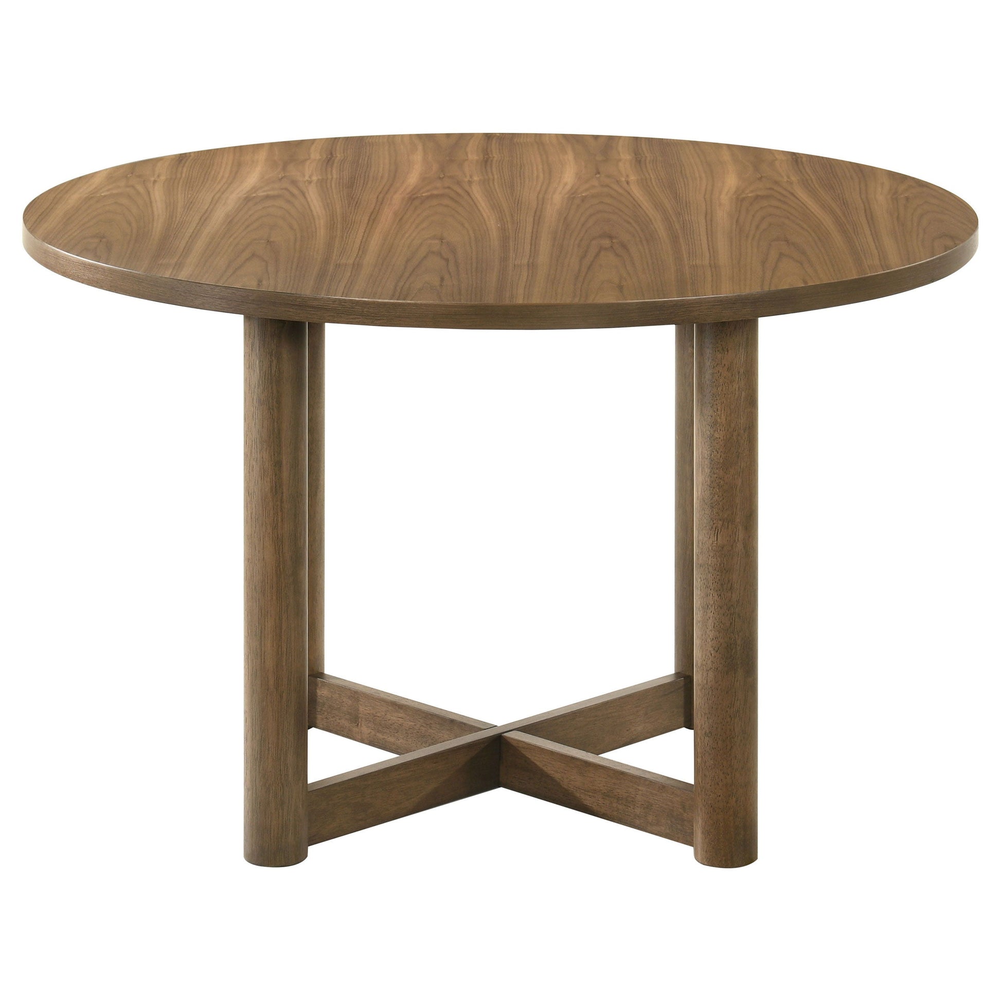Coaster Fine Furniture Crestmore - Round Wood Dining Table - Walnut | Meri Furniture