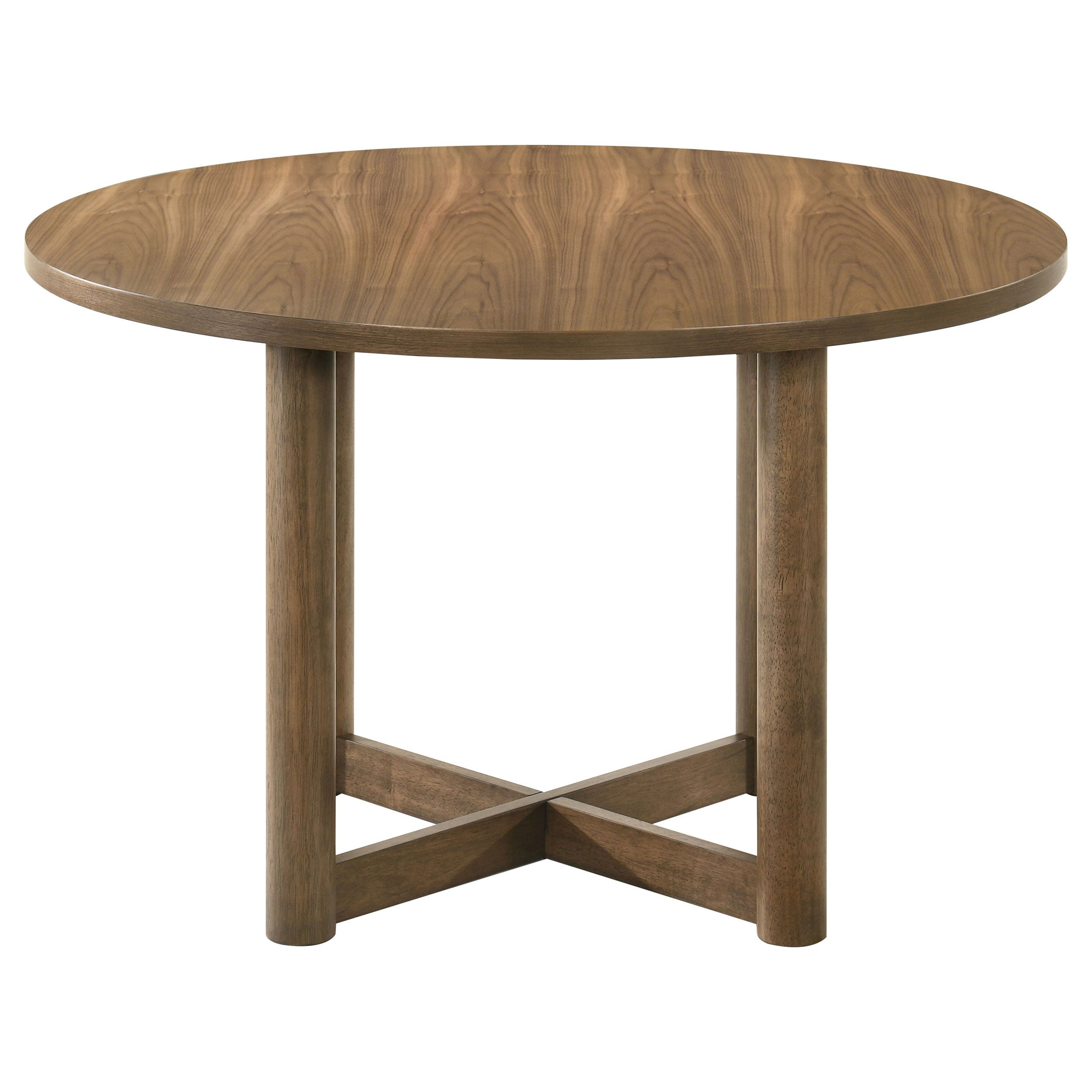 Coaster Fine Furniture Crestmore - Round Wood Dining Table - Walnut | Meri Furniture