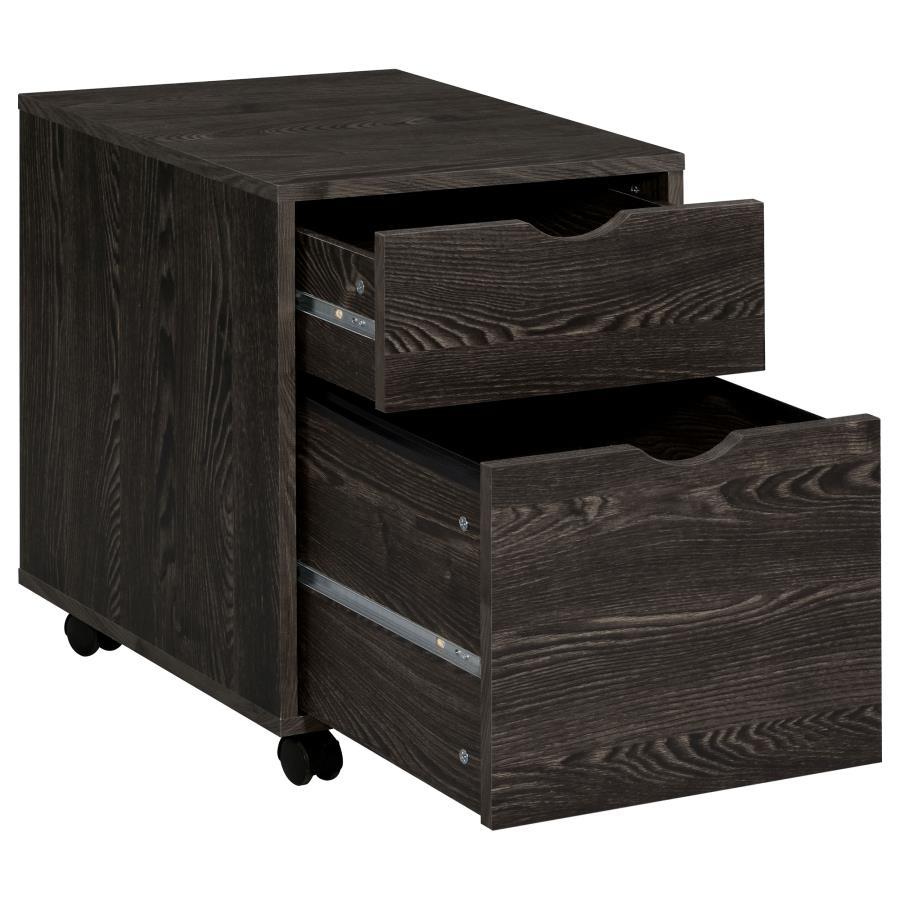 Coaster Fine Furniture Noorvik - 2-Drawer Home Office Mobile File Cabinet - Dark Oak | Meri Furniture