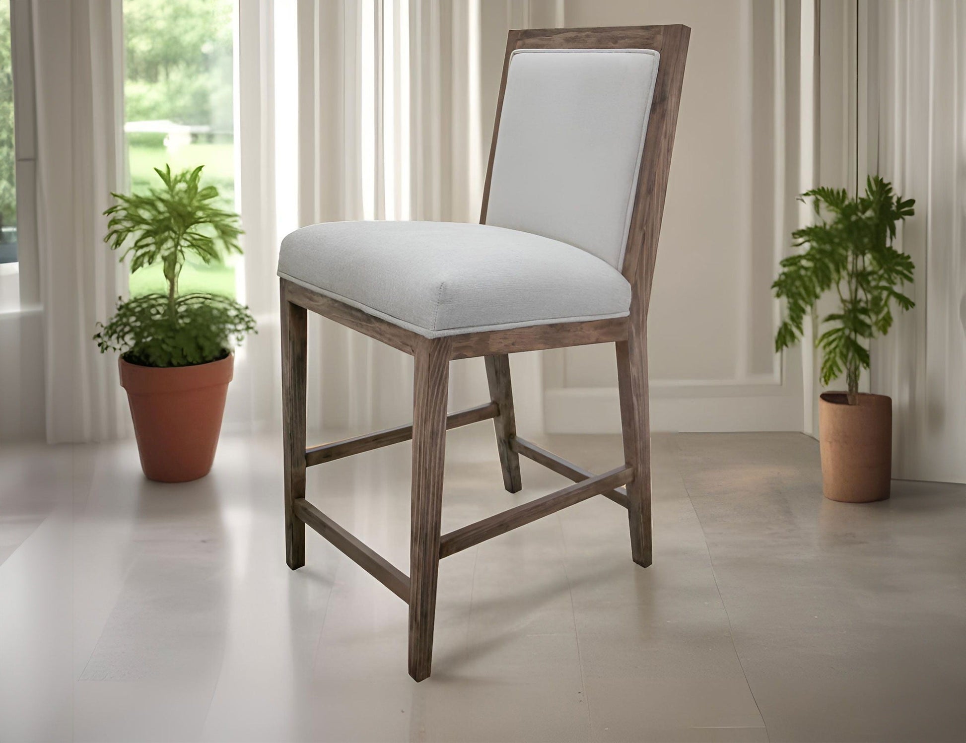 International Furniture Direct Sahara - Barstool (Set of 2) - Brown / Ivory | Meri Furniture