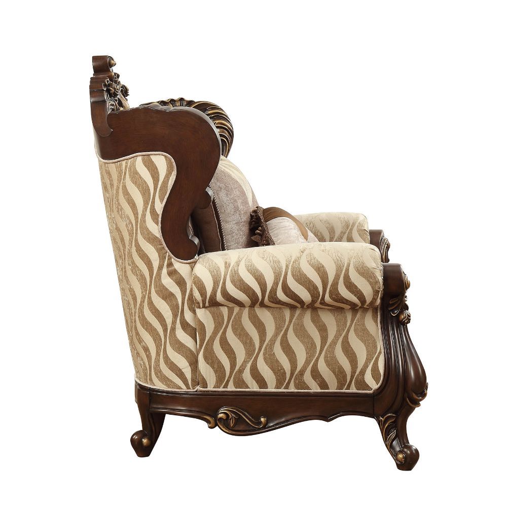 ACME Shalisa - Chair - Fabric & Walnut | Meri Furniture