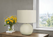 Lighting, Contemporary Table Lamp, Ceramic - Cream