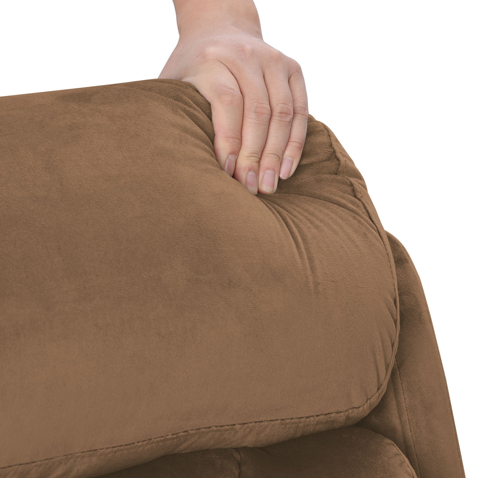 Lift Chair Recliner Power Remote Control Recliner Sofa Relax Soft Chair Anti - Skid Australia Cashmere Fabric Furniture Living Room - Brown