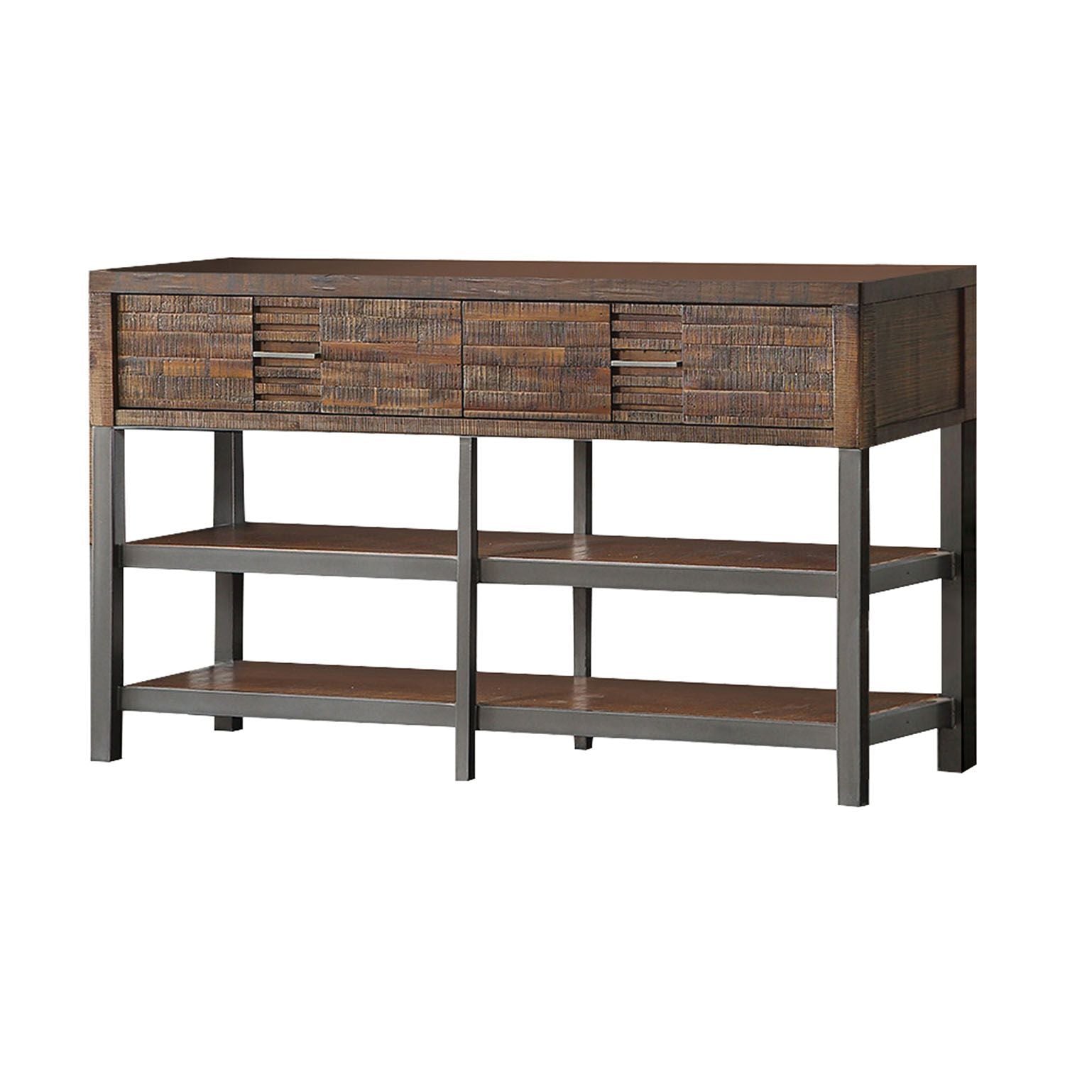 ACME Andria - TV Stand - Reclaimed Oak | Meri Furniture