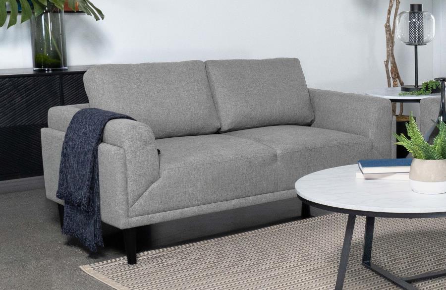 Coaster Fine Furniture Rilynn - Upholstered Track Arm Loveseat | Meri Furniture