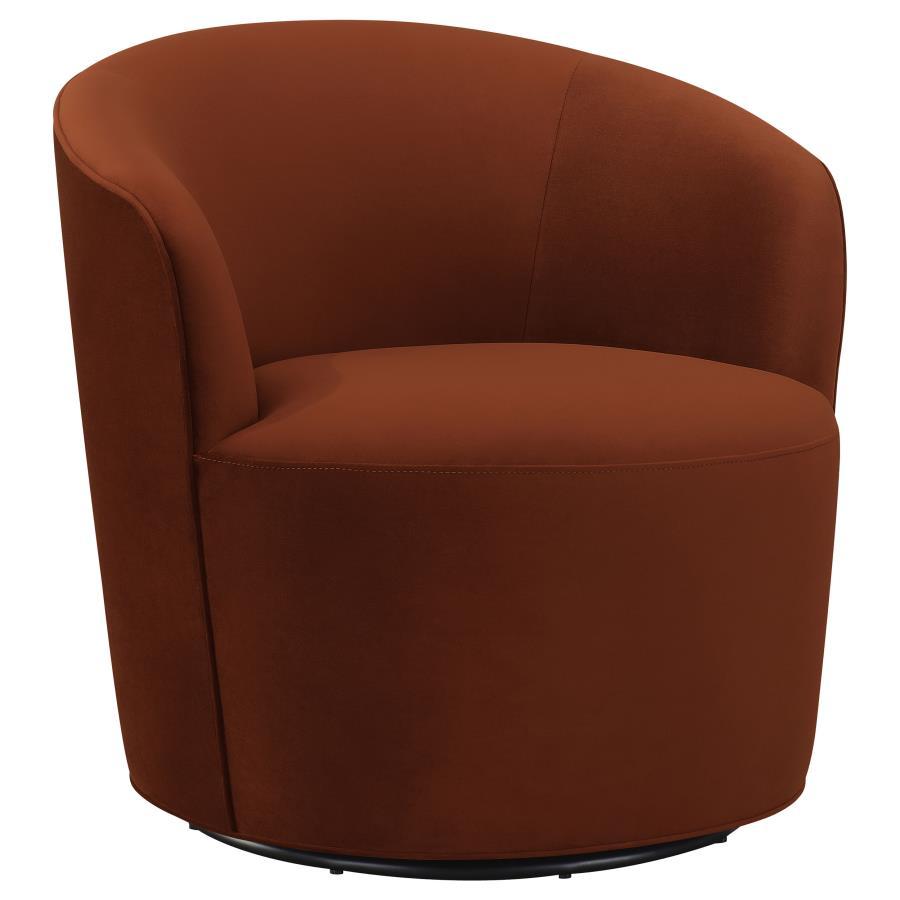 Coaster Fine Furniture Joyce - Upholstered Barrel Back Swivel Chair | Meri Furniture