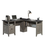 L-Shaped Home Office Desk in Mystic Oak