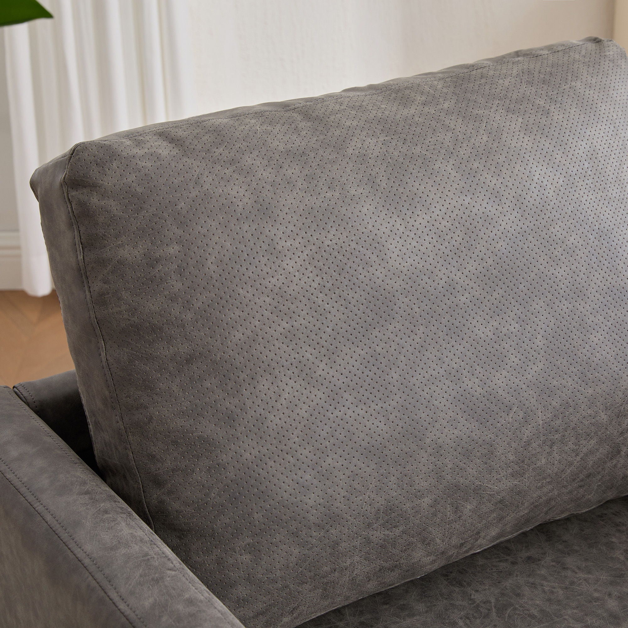 Modern Upholstered Square Swivel Accent Chair With 360 Degree Rotation