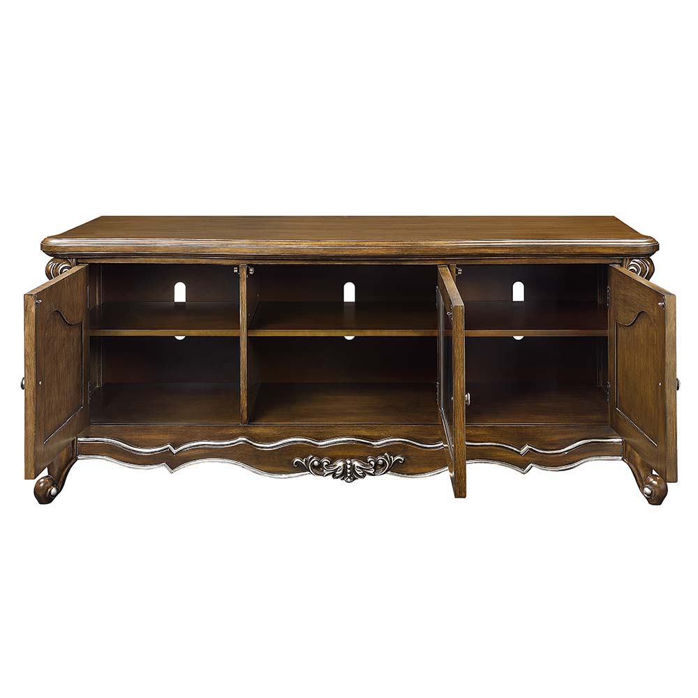 ACME Latisha - TV Stand - Antique Oak Finish | Meri Furniture