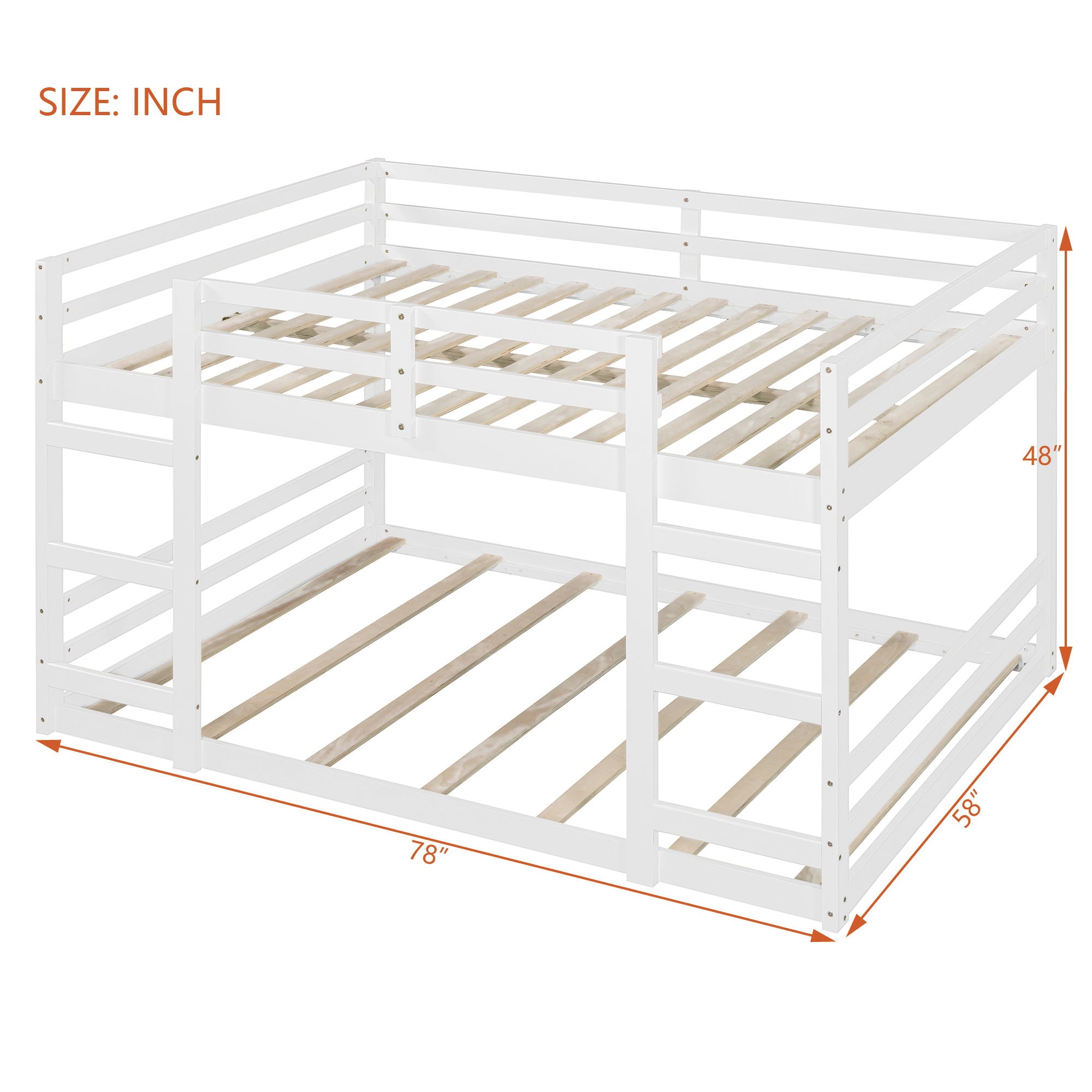 Solid Construction, Bunk Bed With Ladder