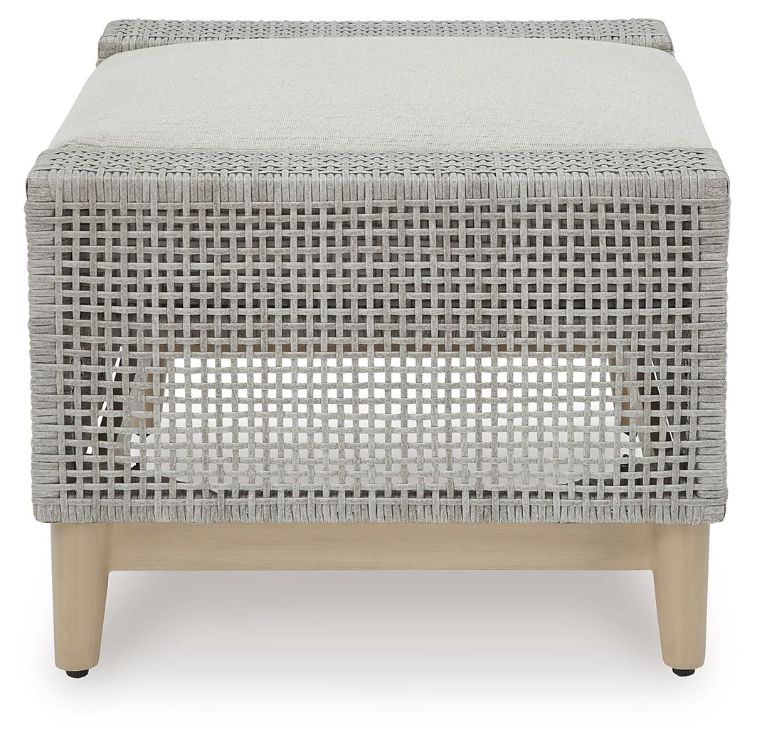 Signature Design by Ashley® Seton Creek - Gray - Ottoman With Cushion | Meri Furniture