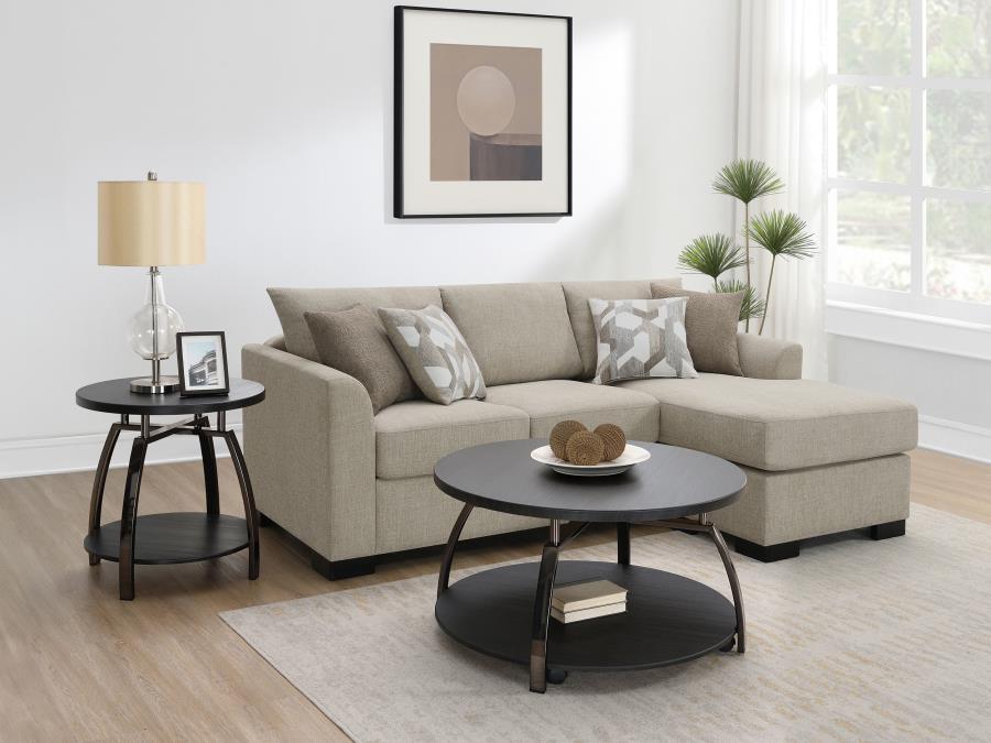Coaster Fine Furniture Storey - Upholstered Sleeper Sectional Chaise Sofa | Meri Furniture