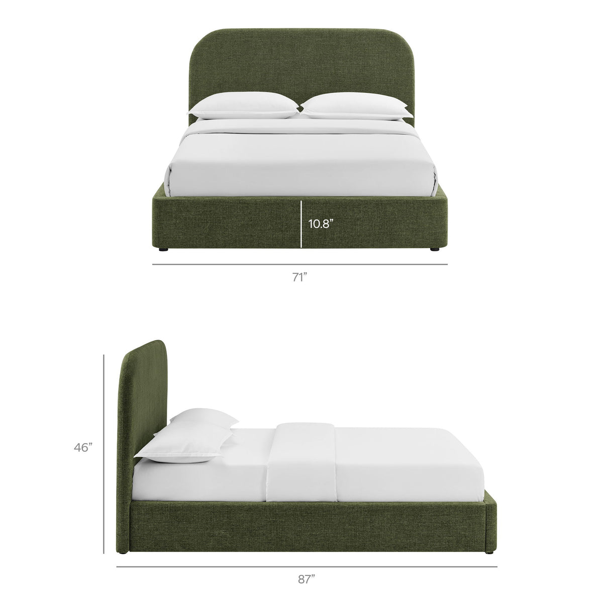 Keynote Queen Fabric Upholstered Storage Platform Bed Frame by Modway