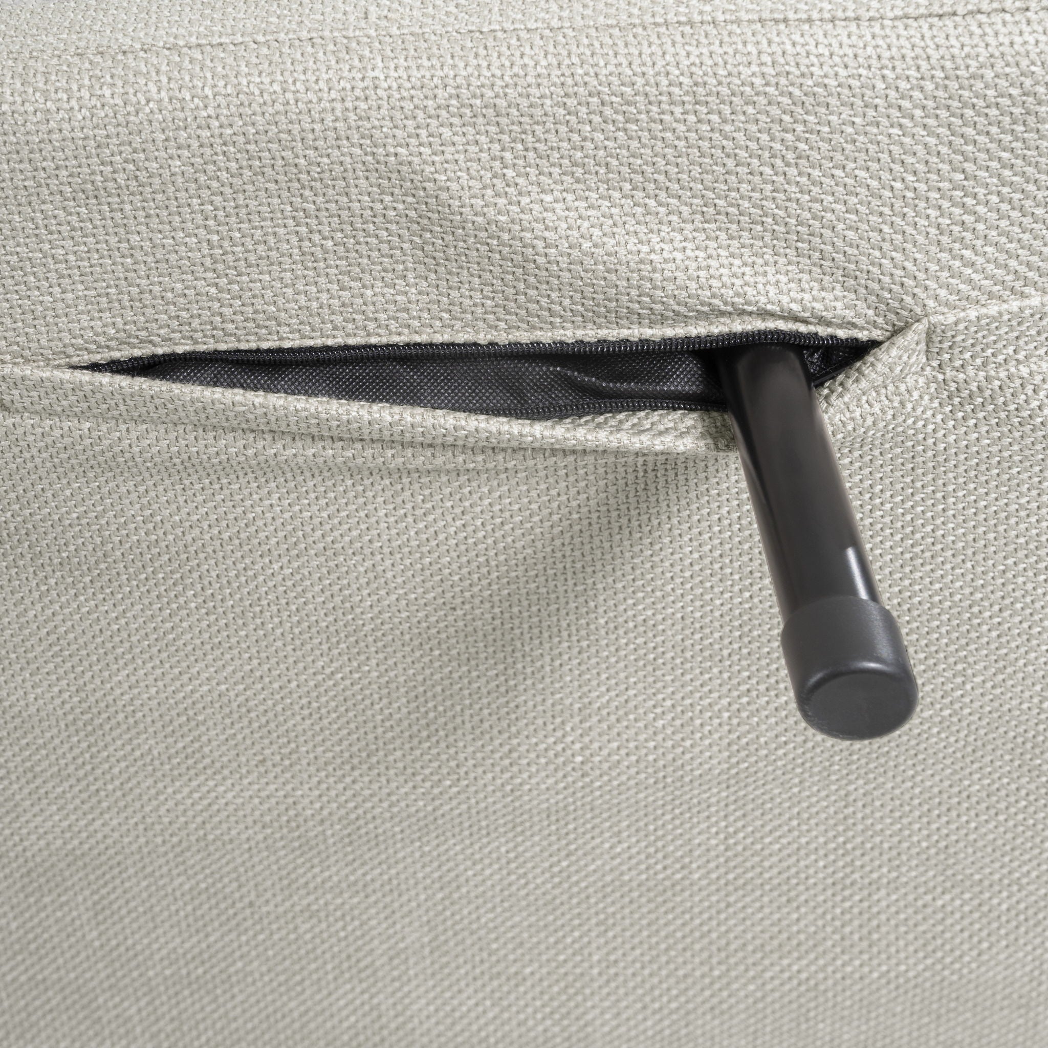 3 In 1 Foldable Linen Chaise Lounge With Adjustable Backrest