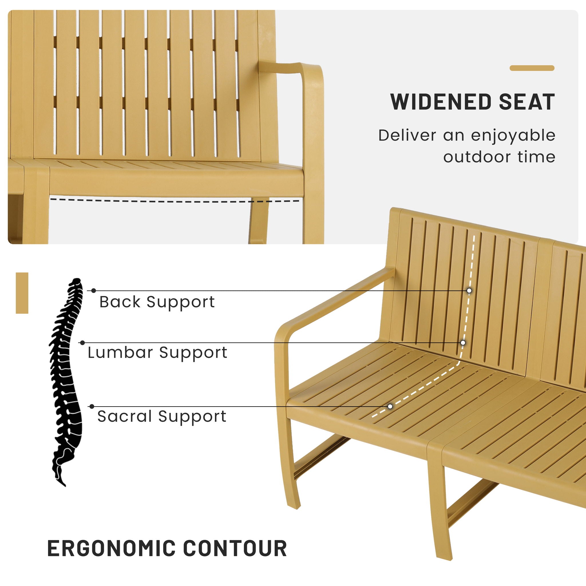1 Piece Indoor / Outdoor 3 Seater Sofa, UV-Resistant, Waterproof And Durable