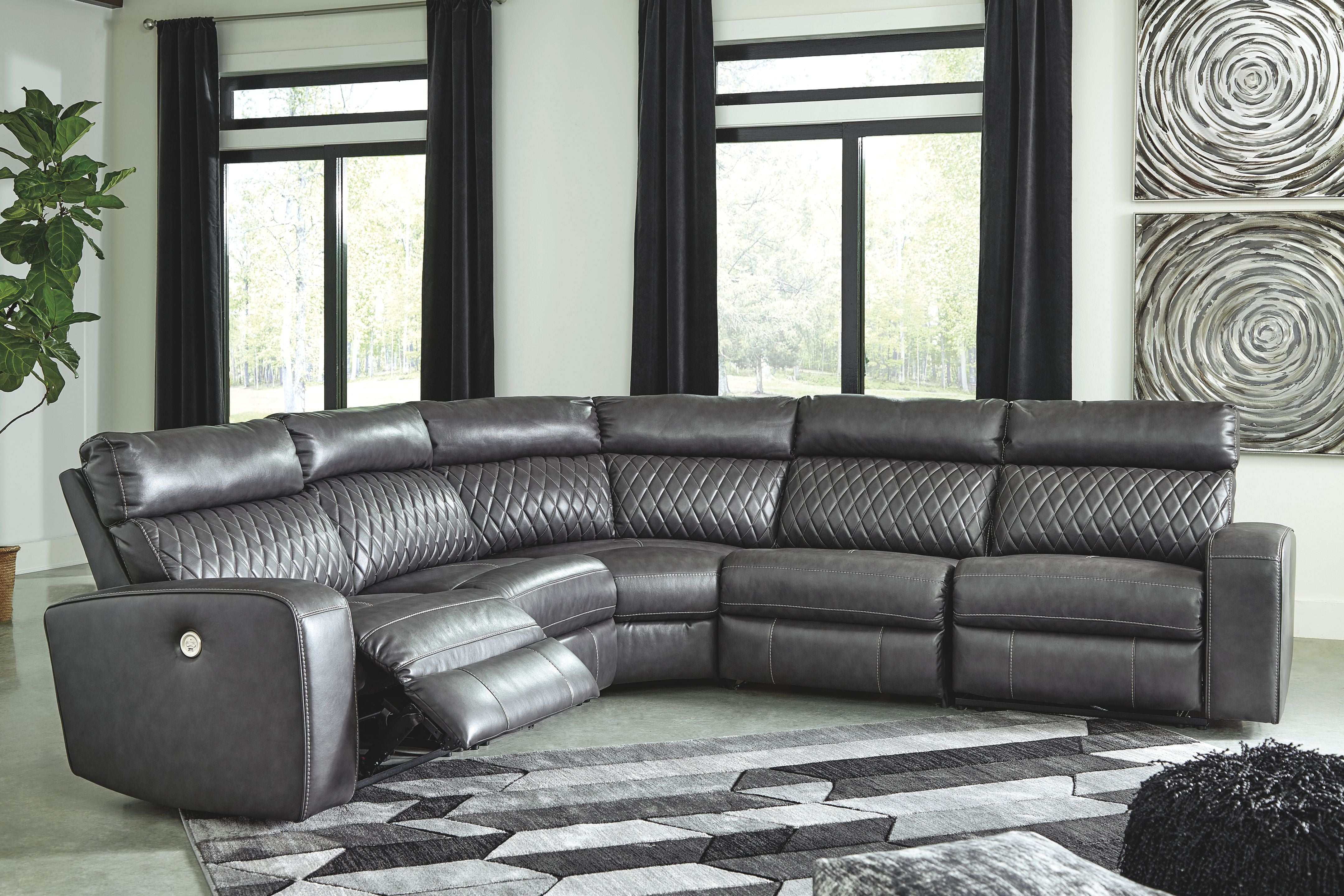 Signature Design by Ashley® Samperstone - Power Reclining Sectional | Meri Furniture