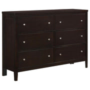Coaster Fine Furniture Carlton - 6-Drawer Dresser - Cappuccino | Meri Furniture