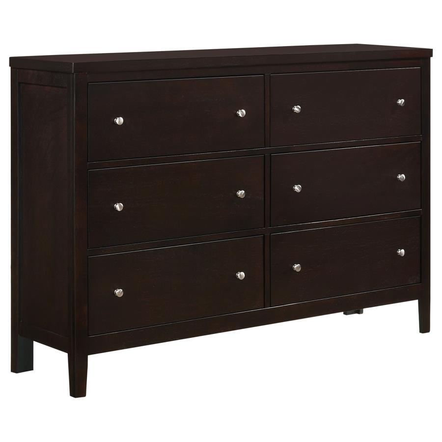 Coaster Fine Furniture Carlton - 6-Drawer Dresser - Cappuccino | Meri Furniture