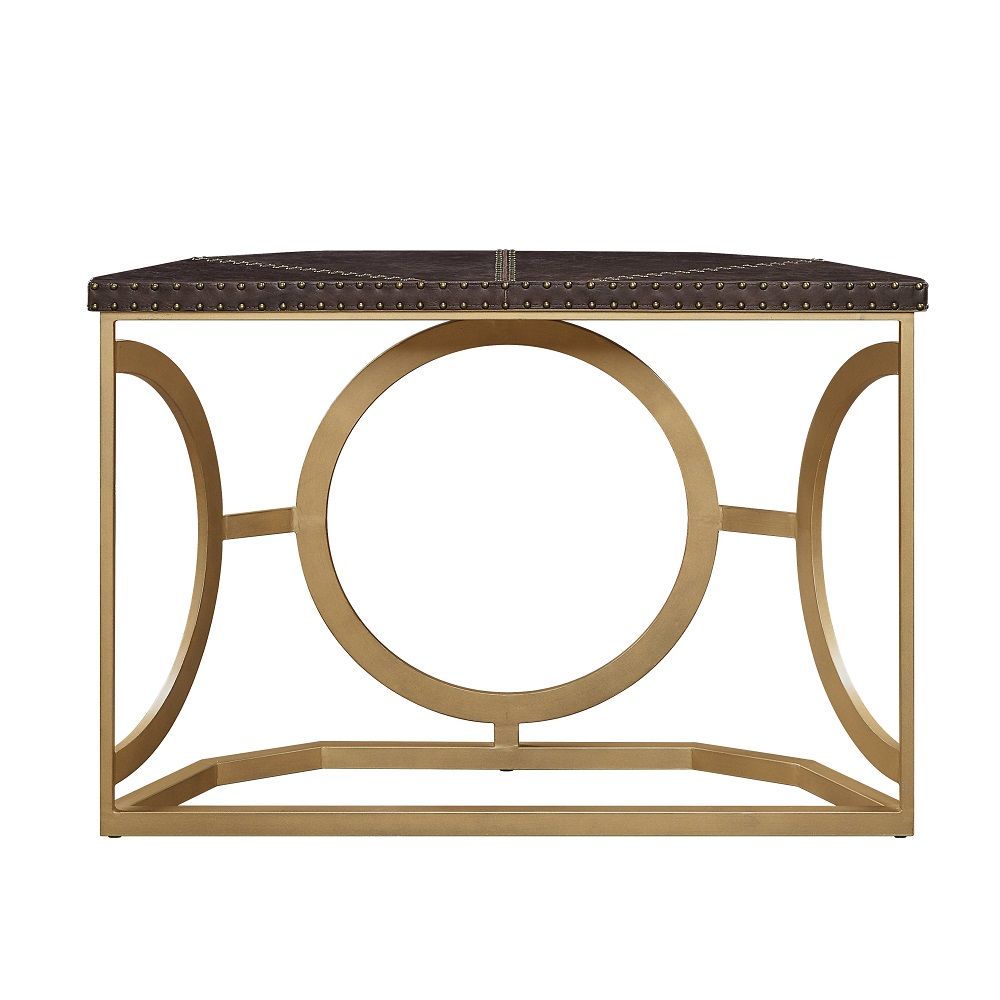 ACME Solara - Console Table - Brown & Gold | Meri Furniture