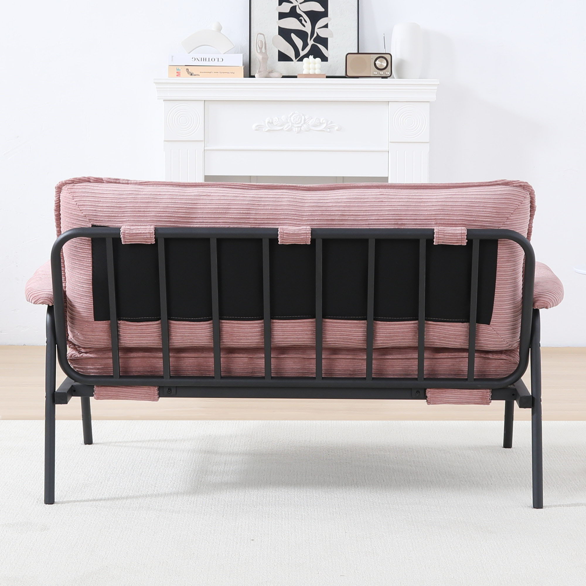 Modern Metal Frame Sofa With Sponge Filling For Compact Spaces And Versatile Use