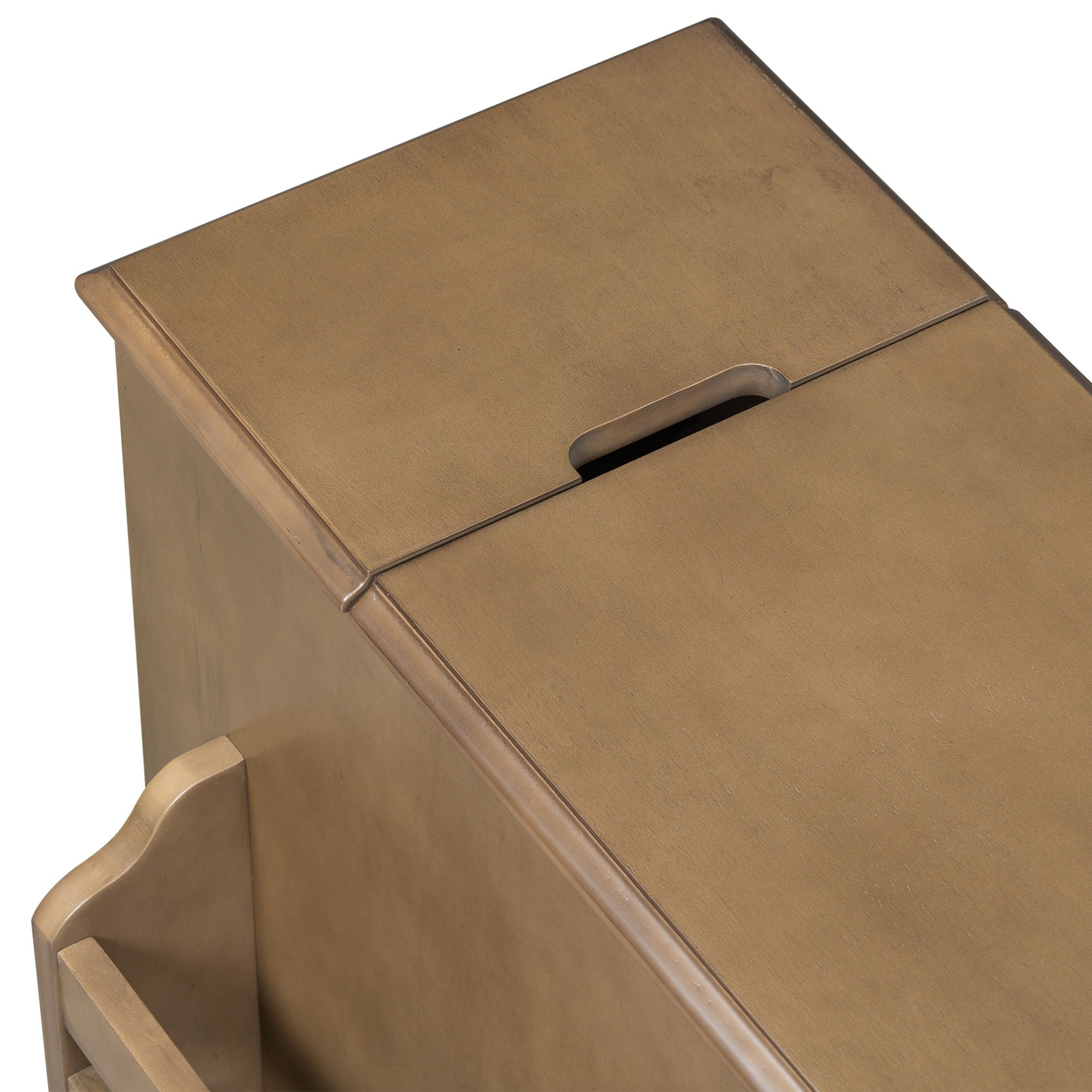 Vintage Flip Top Side Table With USB Ports