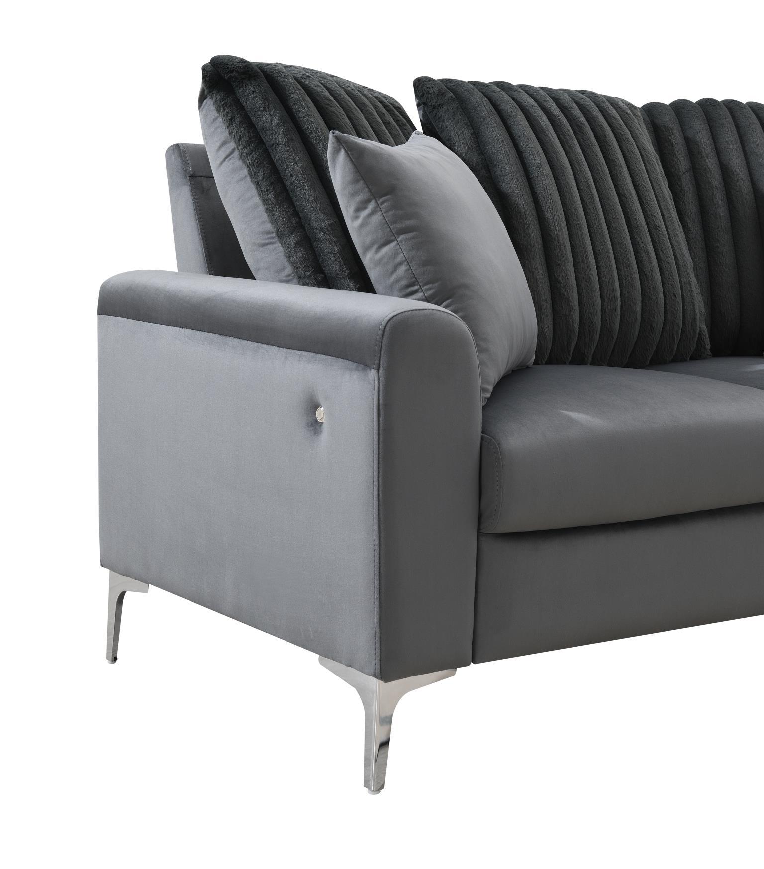 U481 - 3 Piece Living Room Set (Sofa, Loveseat, Chair) - Gray