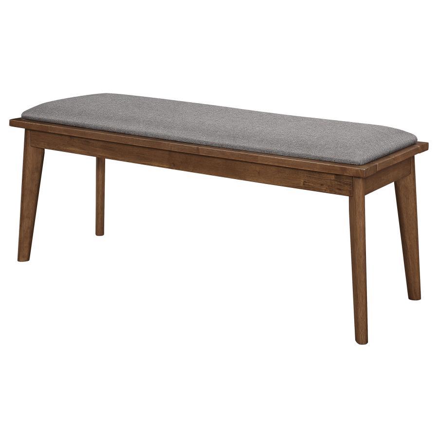 Coaster Fine Furniture Alfredo - Upholstered Dining Bench - Gray And Natural Walnut | Meri Furniture