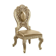 Seville - Side Chair Set of 2) - Synthetic Leather & Gold