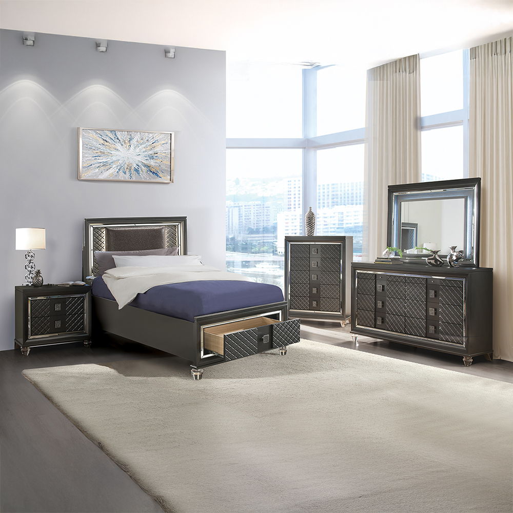 Sawyer - Mirror With LED - Metallic Gray