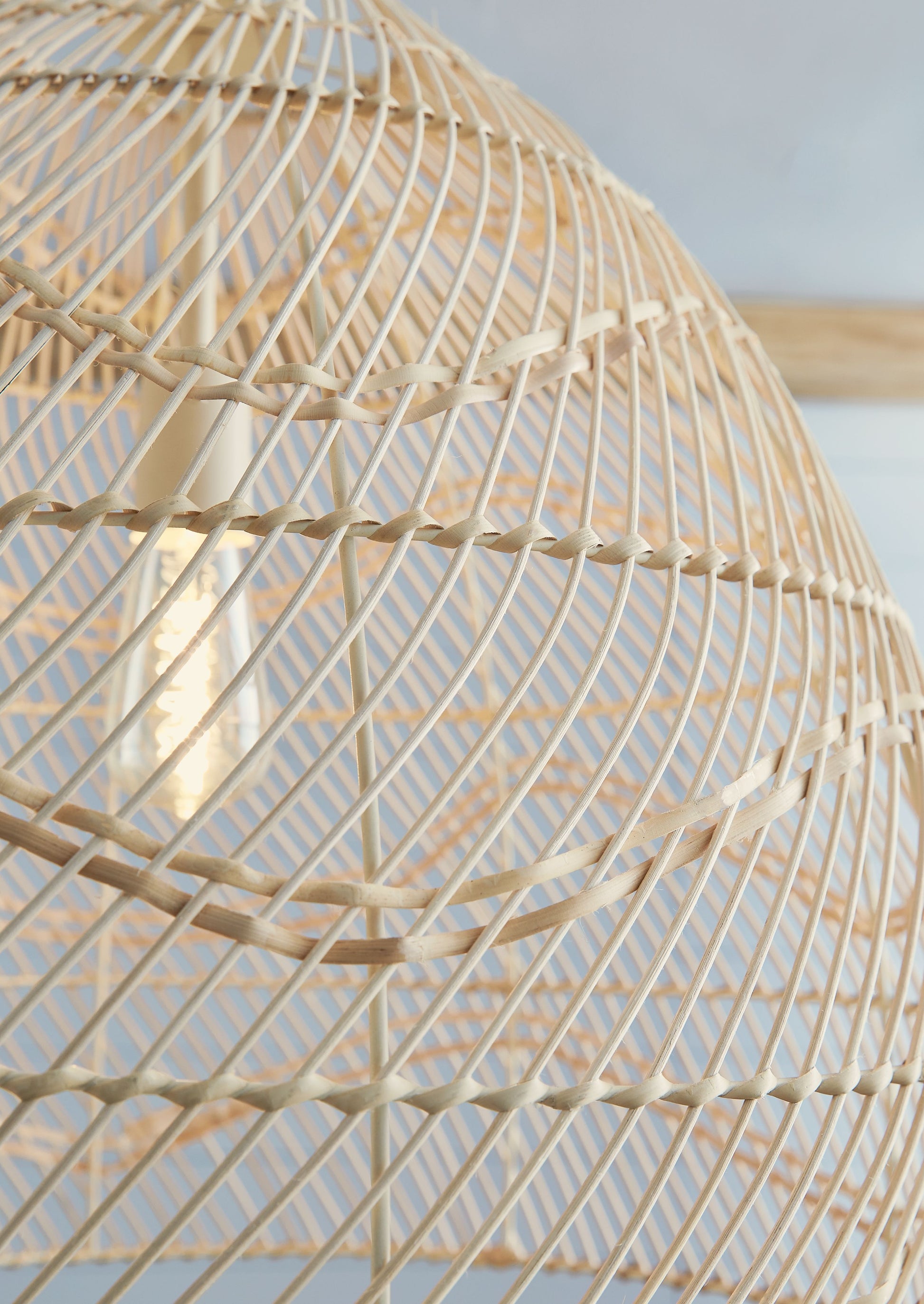 Signature Design by Ashley® Coenbell - Beige - Rattan Pendant Light | Meri Furniture