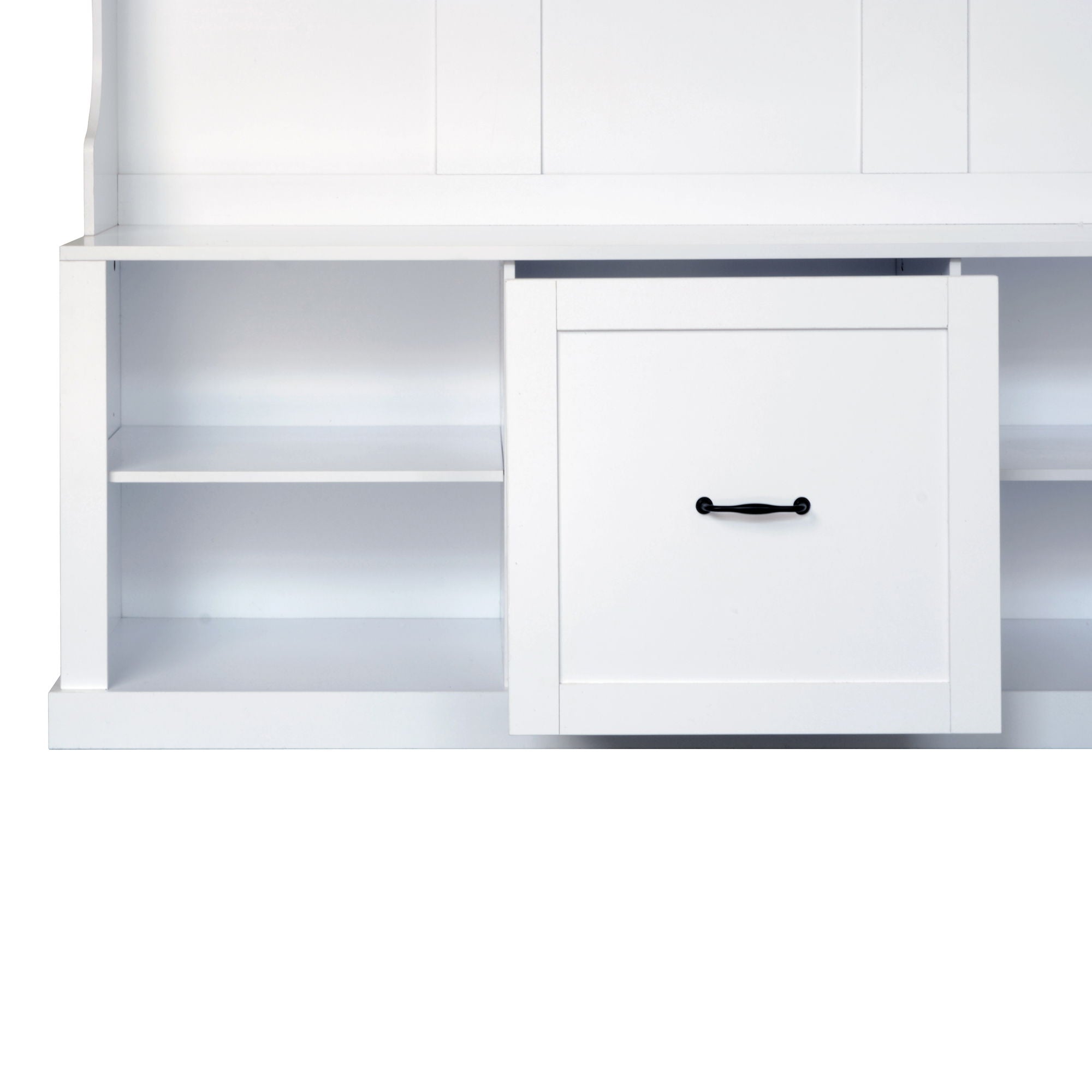 Hall Tree With 6 Hooks, Coat Hanger, Entryway Bench