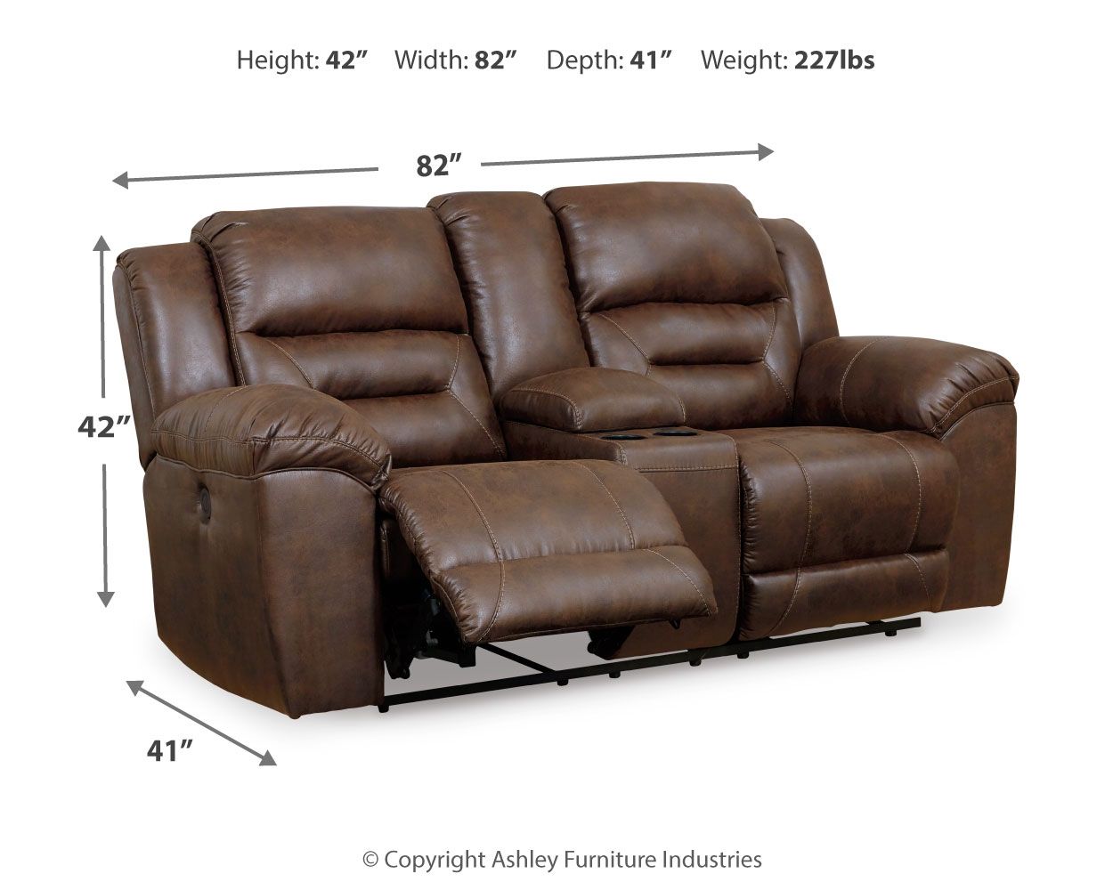 Ashley Furniture Stoneland - Power Reclining Loveseat | Meri Furniture