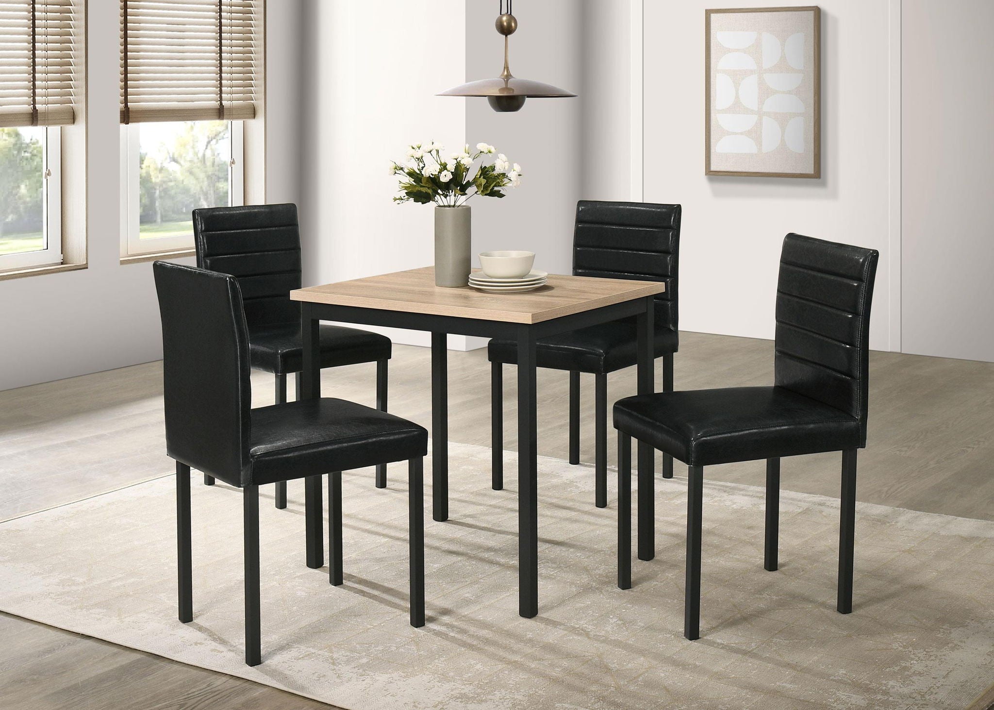 Garza Upholstered Dining Side Chair Black (Set of 4)