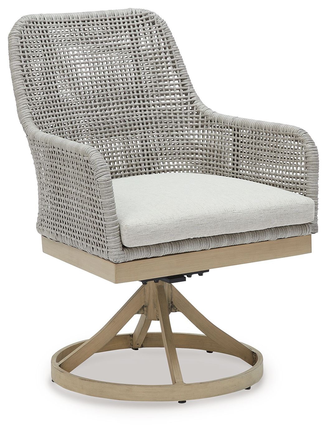 Signature Design by Ashley® Seton Creek - Gray - Swivel Chair With Cushion (Set of 2) | Meri Furniture