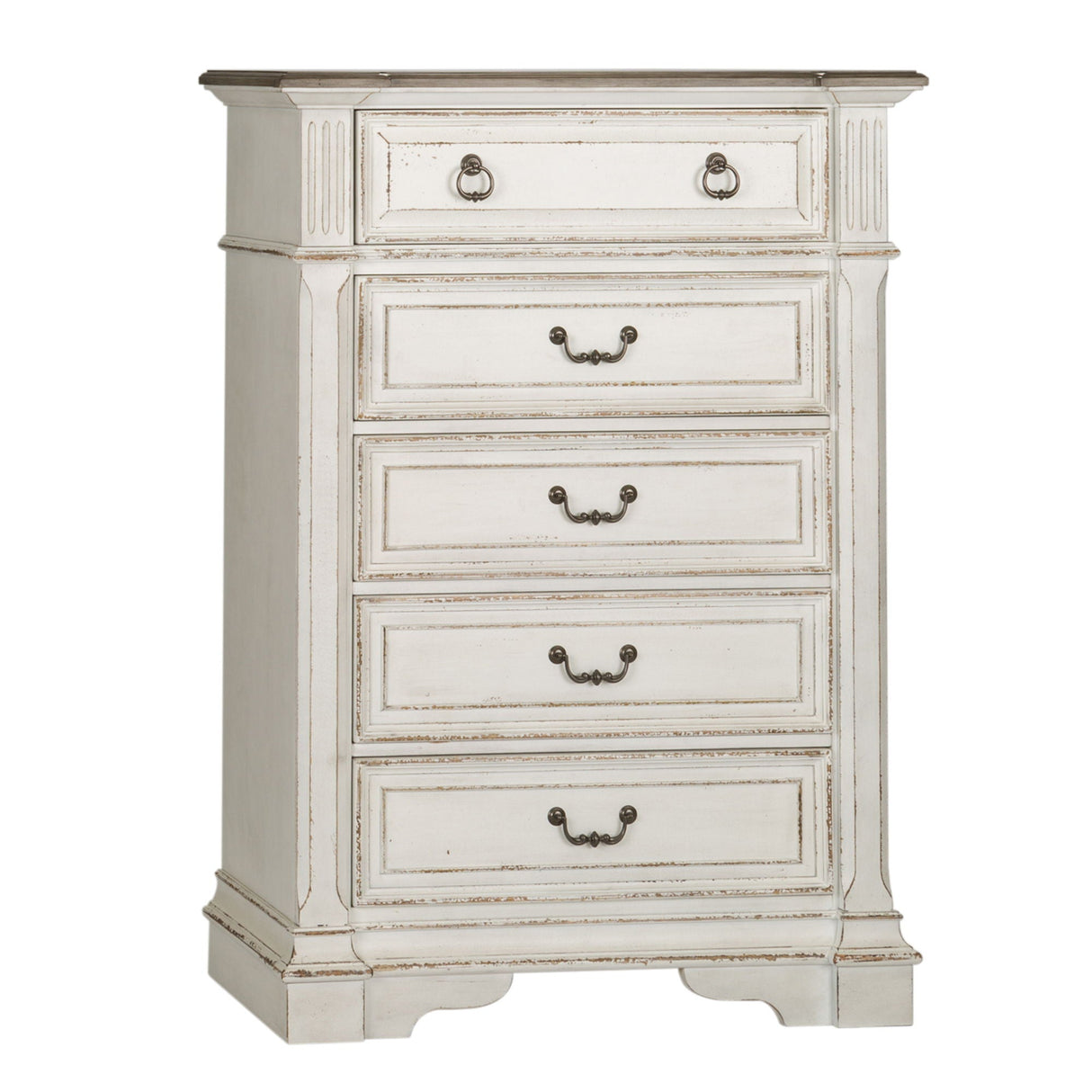 Abbey Park - 5 Drawer Chest - White