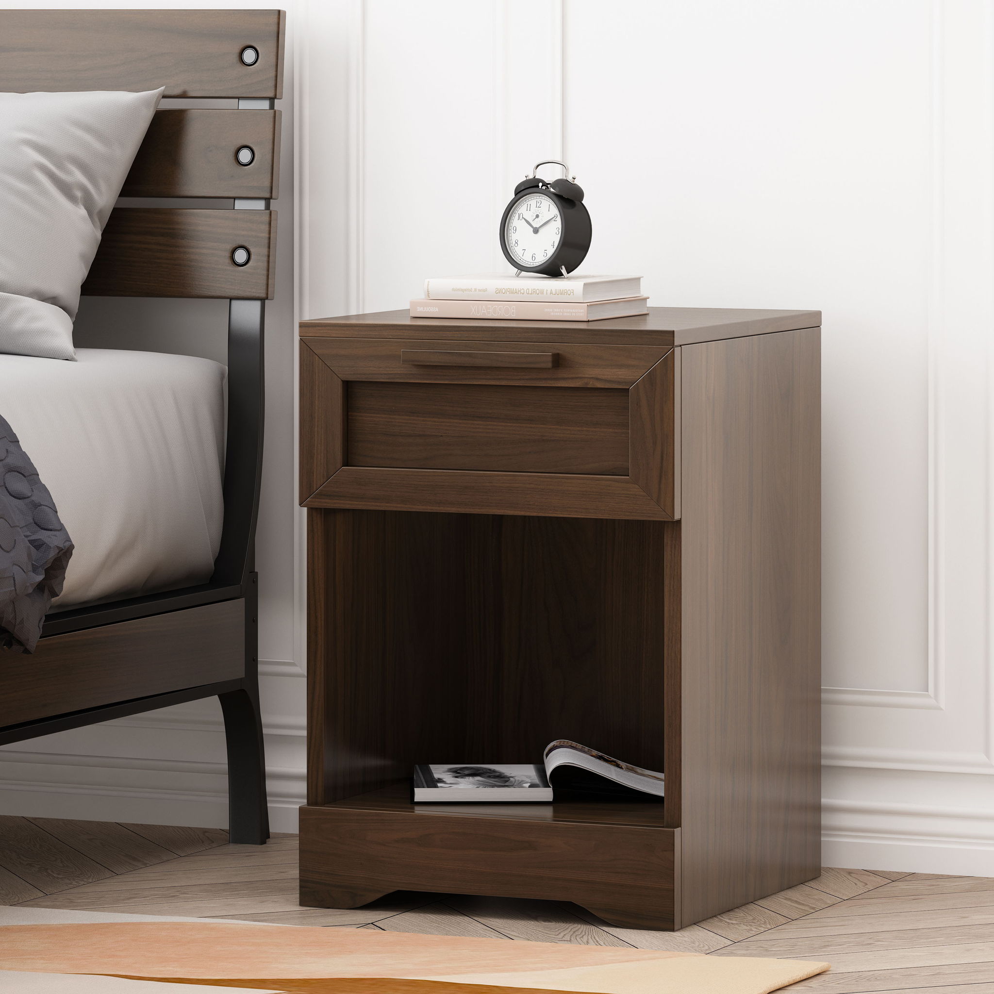 Broxon - Rustic Drawer Nightstand