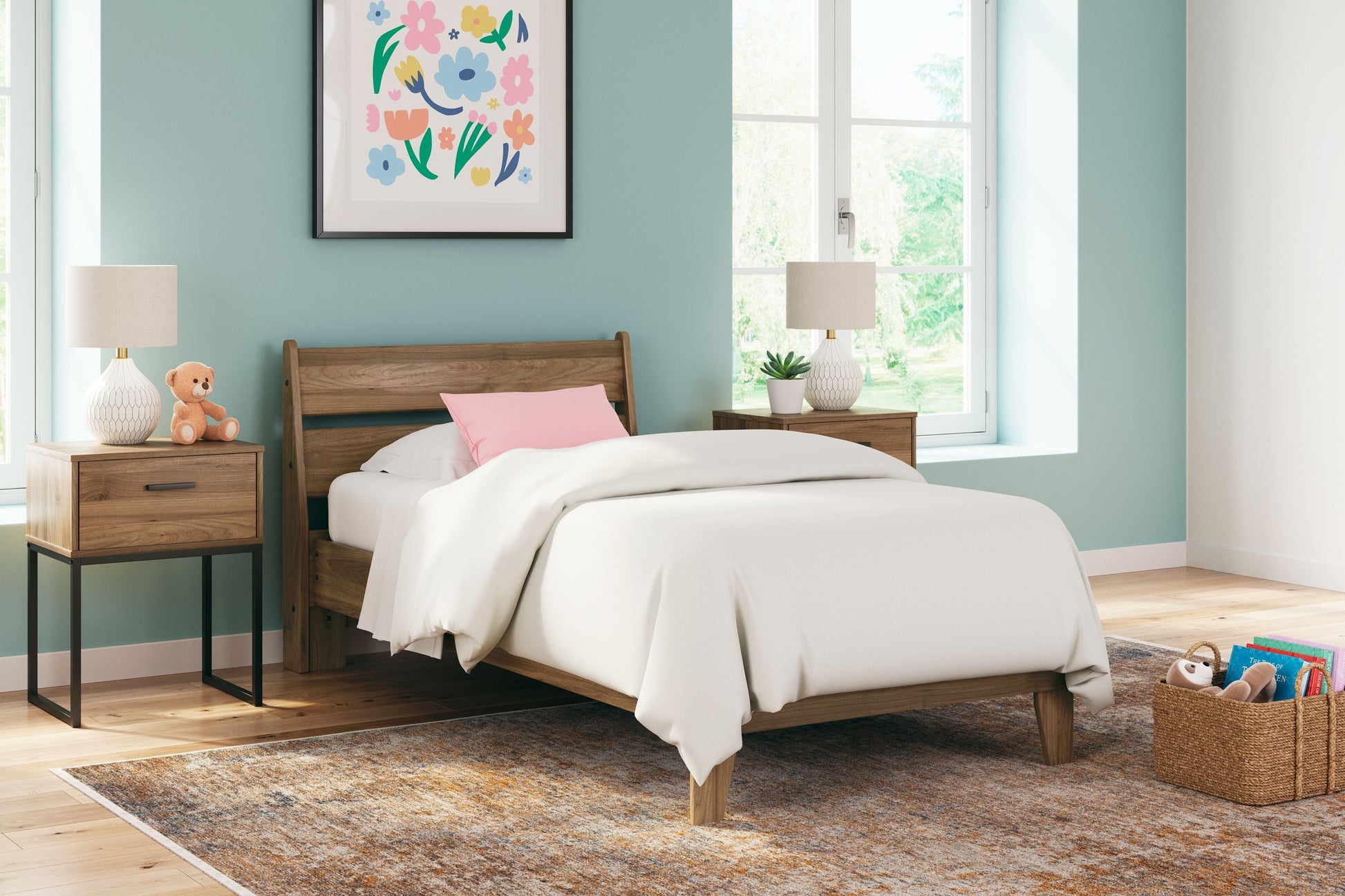 Signature Design by Ashley® Deanlow - Platform Panel Bed | Meri Furniture