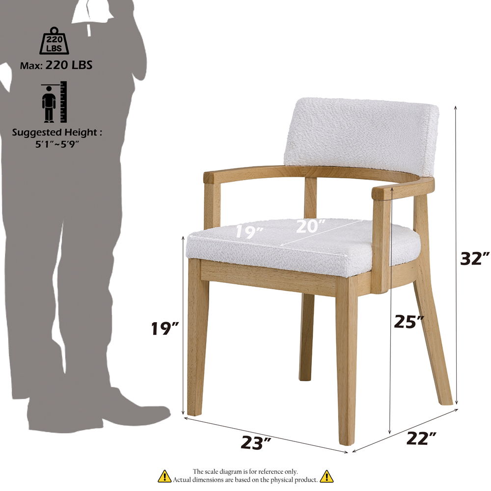 Kasem - Arm Chair Set of 2) - Gorge Fabric & Oak