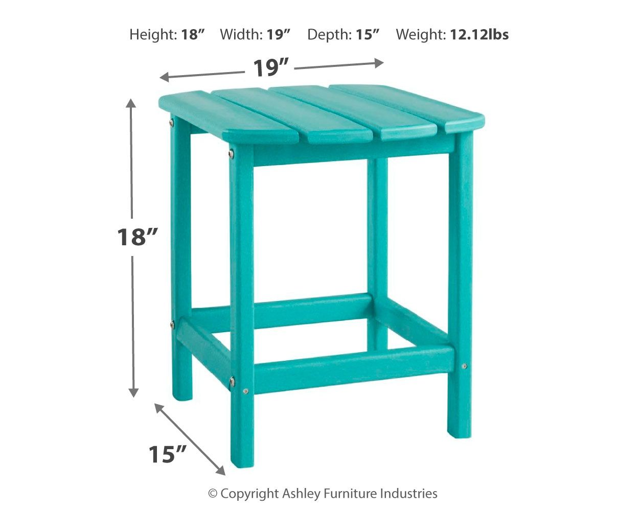 Signature Design by Ashley® Sundown Treasure - Outdoor End Table | Meri Furniture