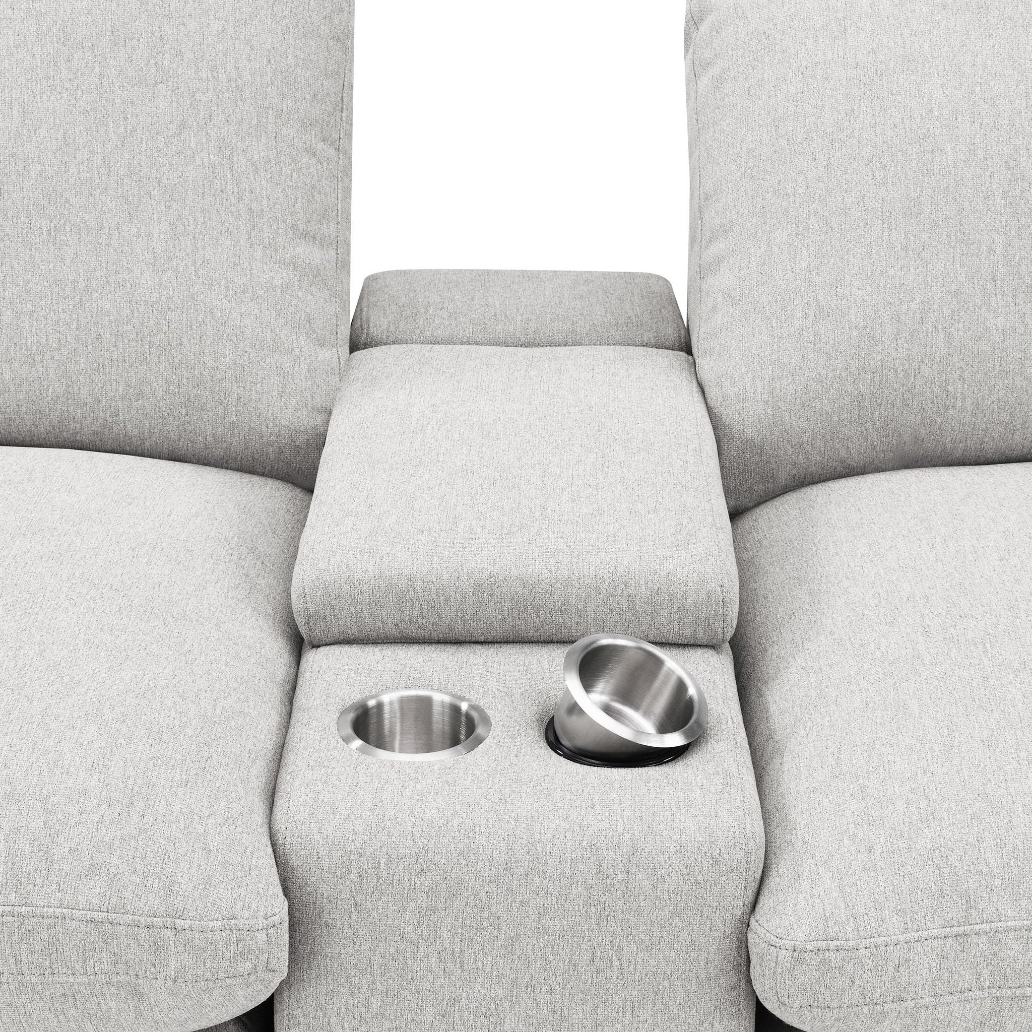 Collins 5-Piece Power Reclining Home Theater Seating Grey