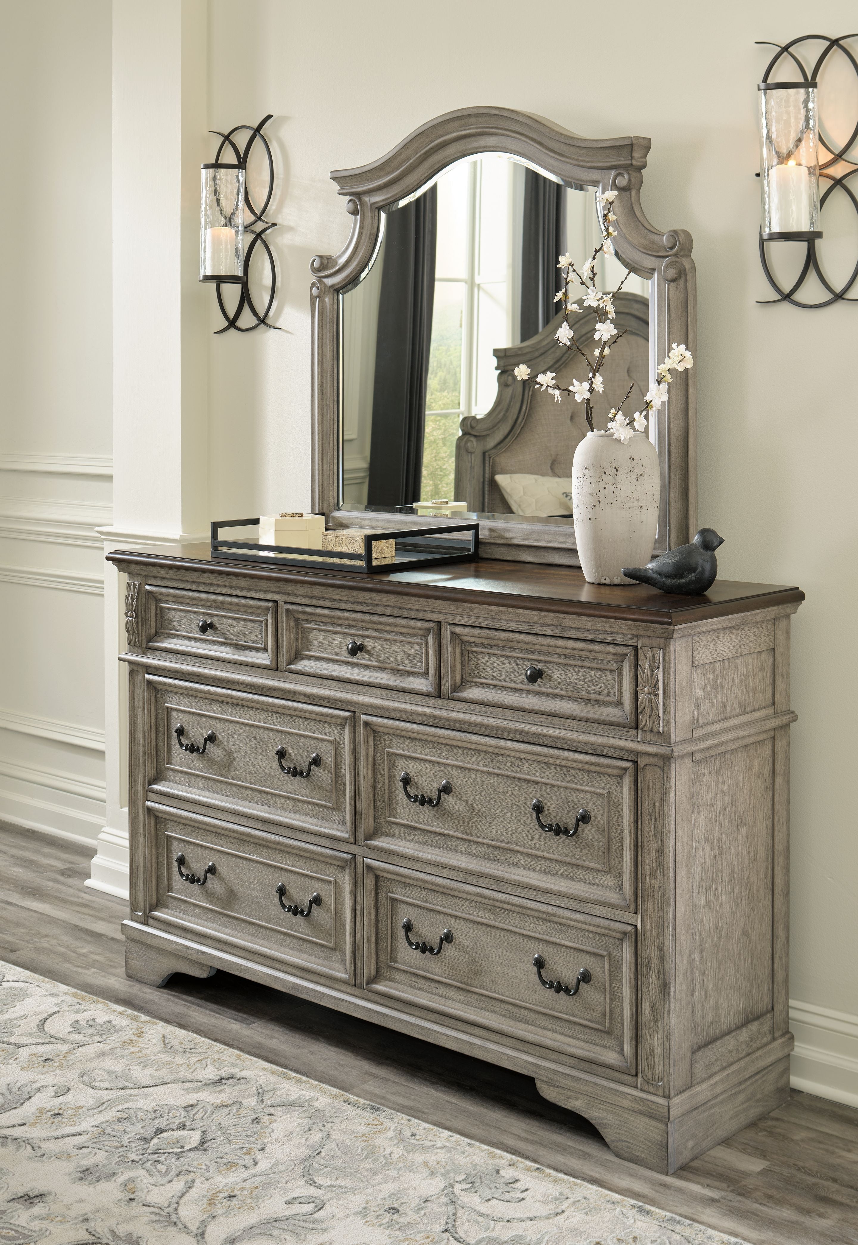 Signature Design by Ashley® Lodenbay - Antique Gray - Dresser, Mirror | Meri Furniture