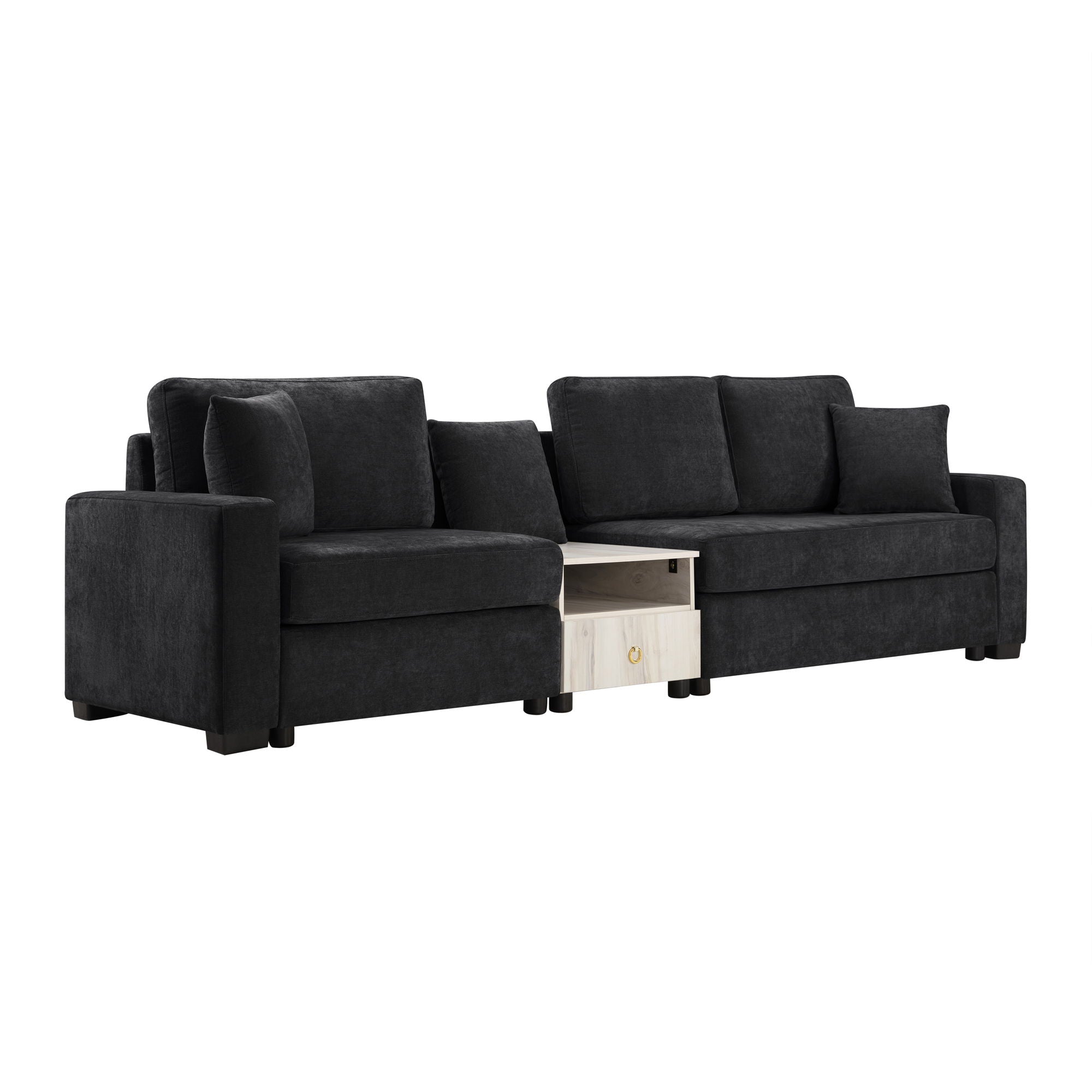 Modular Sofa Couch With Storage Armrest And Center Console