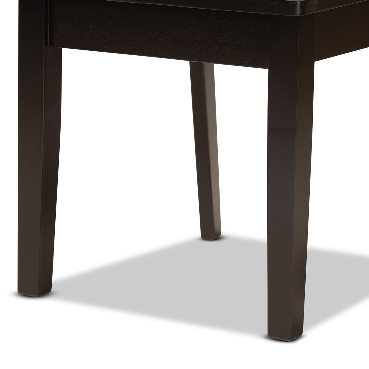 Ani Modern and Contemporary Dark Brown Finished Wood 7-Piece Dining Set